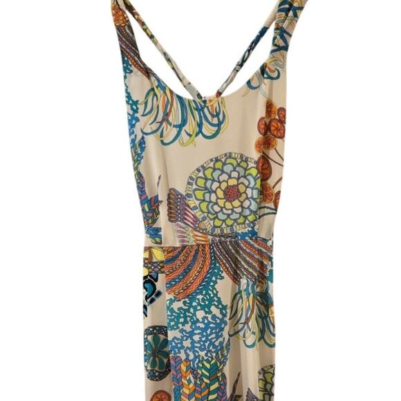 Trina Turk Banana Republic 100% Silk Crazy Botanical Twist Strap Mini Dress - Picture 3 of 12